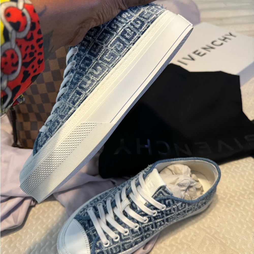 Denim and White Givenchy Sneakers Size9 - Picture 7 of 9